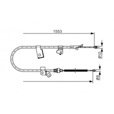 1 987 482 156 BOSCH Тросик, cтояночный тормоз