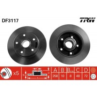 DF3117 TRW Гальмівний диск