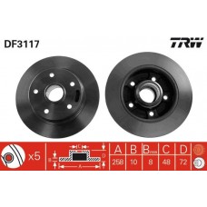DF3117 TRW Гальмівний диск