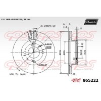 865222 MAXTECH Гальмівний диск