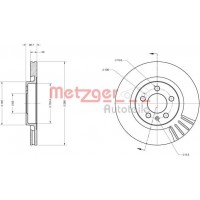 6110068 METZGER Гальмівний диск