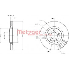 6110068 METZGER Гальмівний диск
