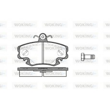 P0413.10 WOKING Комплект гальмівних колодок дисковий гальм