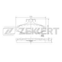 BS-1863 ZEKKERT Комплект гальмівних колодок дисковий гальм