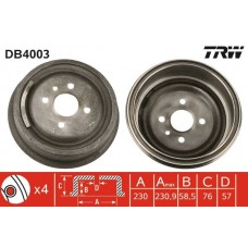 DB4003 TRW Гальмівний барабан
