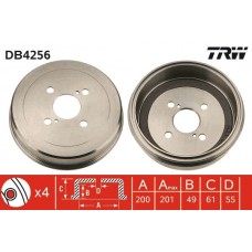 DB4256 TRW Гальмівний барабан