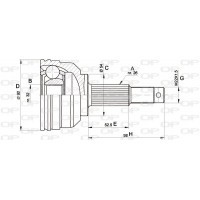 CVJ5345.10 OPEN PARTS Шарнирный комплект, Привідний вал