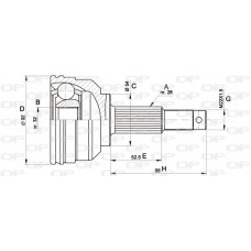CVJ5345.10 OPEN PARTS Шарнирный комплект, Привідний вал