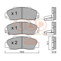 704-06060P IAP QUALITY PARTS Комплект гальмівних колодок дисковий гальм