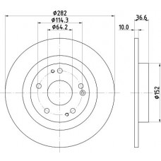 8DD 355 131-901 HELLA Гальмівний диск