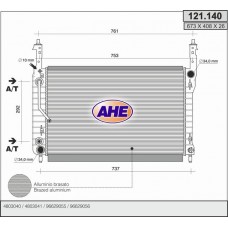 121.140 AHE Радіатор охолодження двигуна
