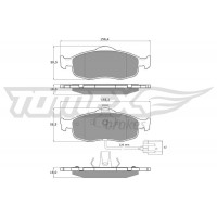 TX 11-191 TOMEX Brakes Комплект гальмівних колодок дисковий гальм