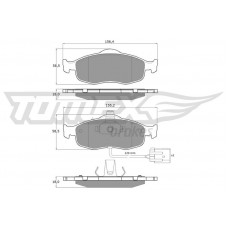 TX 11-191 TOMEX Brakes Комплект гальмівних колодок дисковий гальм