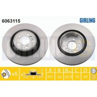6063115 GIRLING Гальмівний диск