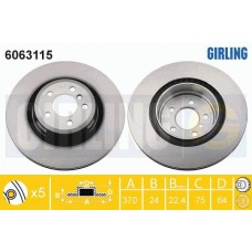 6063115 GIRLING Гальмівний диск