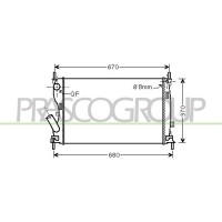FD340R005 PRASCO Радіатор охолодження двигуна