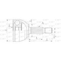 CVJ5654.10 OPEN PARTS Шарнирный комплект, Привідний вал