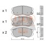 704-07034P IAP QUALITY PARTS Комплект гальмівних колодок дисковий гальм