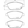 8DB 355 020-881 HELLA PAGID Комплект гальмівних колодок дисковий гальм