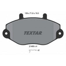 2146902 TEXTAR Комплект гальмівних колодок дисковий гальм