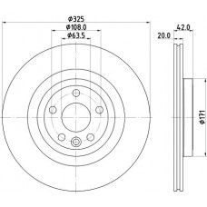 8DD 355 132-601 HELLA Гальмівний диск