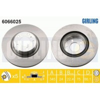 6066025 GIRLING Гальмівний диск