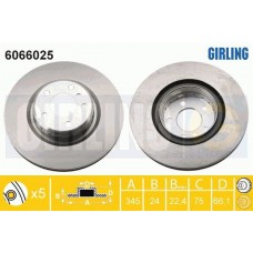 6066025 GIRLING Гальмівний диск