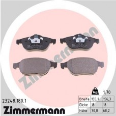 23248.180.1 ZIMMERMANN Комплект гальмівних колодок дисковий гальм