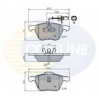 CBP11136 COMLINE Комплект гальмівних колодок дисковий гальм