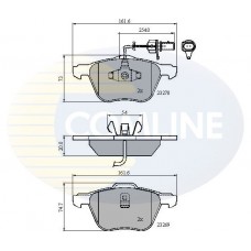 CBP11136 COMLINE Комплект гальмівних колодок дисковий гальм