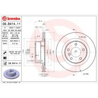 09.B414.11 BREMBO Гальмівний диск