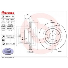 09.B414.11 BREMBO Гальмівний диск