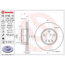 09.9166.10 BREMBO Гальмівний диск