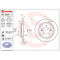 08.D220.11 BREMBO Гальмівний диск
