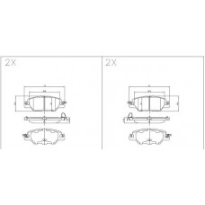 24664z KLAXCAR FRANCE Комплект гальмівних колодок дисковий гальм