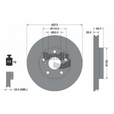 BDS1282 BENDIX Braking Гальмівний диск