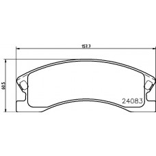 MDB2376 MINTEX Комплект гальмівних колодок дисковий гальм