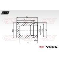 72938002 MAXTECH Поршень корпус скоби гальма