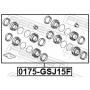 0175-GSJ15F FEBEST Ремкомплект, Гальмівний супорт