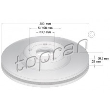 304 854 TOPRAN Гальмівний диск