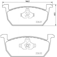 8DB 355 032-951 HELLA Комплект гальмівних колодок дисковий гальм