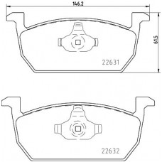 8DB 355 032-951 HELLA Комплект гальмівних колодок дисковий гальм