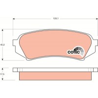GDB3198 TRW Комплект гальмівних колодок дисковий гальм