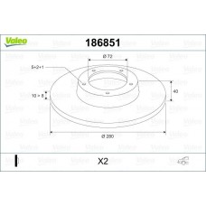 186851 VALEO Гальмівний диск