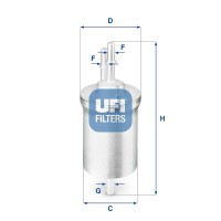 3184000 UFI Паливний фільтр