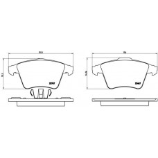 P 85 106 BREMBO Комплект гальмівних колодок дисковий гальм