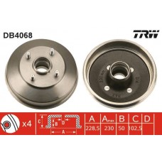 DB4068 TRW Гальмівний барабан