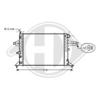 DCM2633 DIEDERICHS Радіатор охолодження двигуна