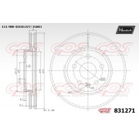 831271 MAXTECH Гальмівний диск
