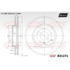 831271 MAXTECH Гальмівний диск
